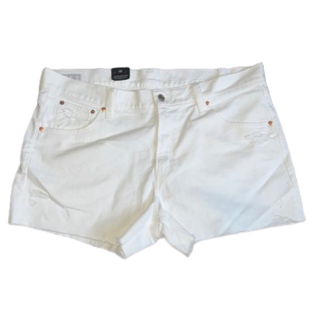 Gap white denim shorts
